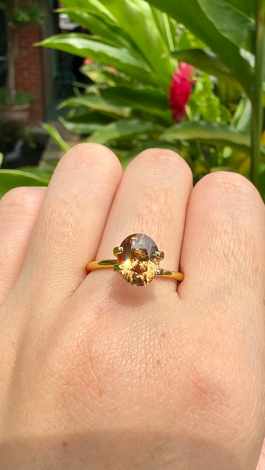 Natural Warm Apricot Zircon | 3.47 Carats