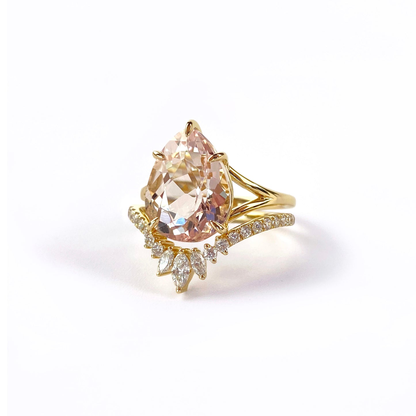 Valentina | 14K Yellow Gold Morganite Ring