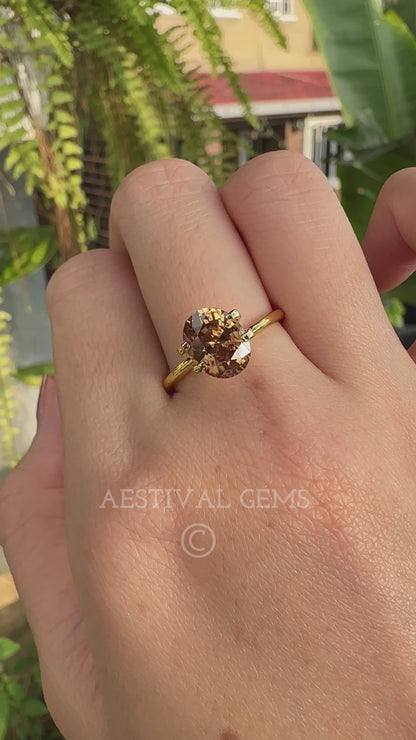 Natural Warm Apricot Zircon | 3.47 Carats