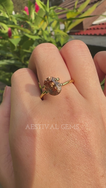Natural Warm Apricot Zircon | 3.47 Carats