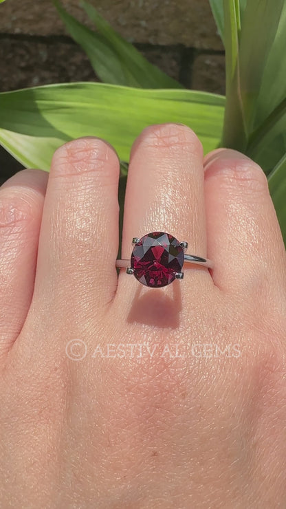 Natural Purplish Red Rhodolite Garnet | 3.55 Carats