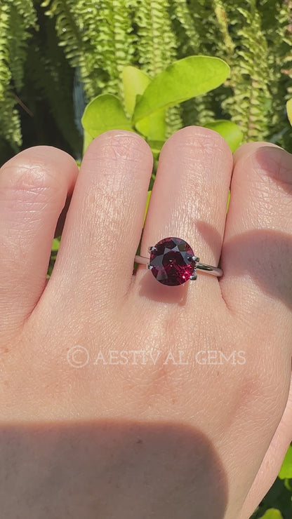 Natural Purplish Red Rhodolite Garnet | 3.55 Carats